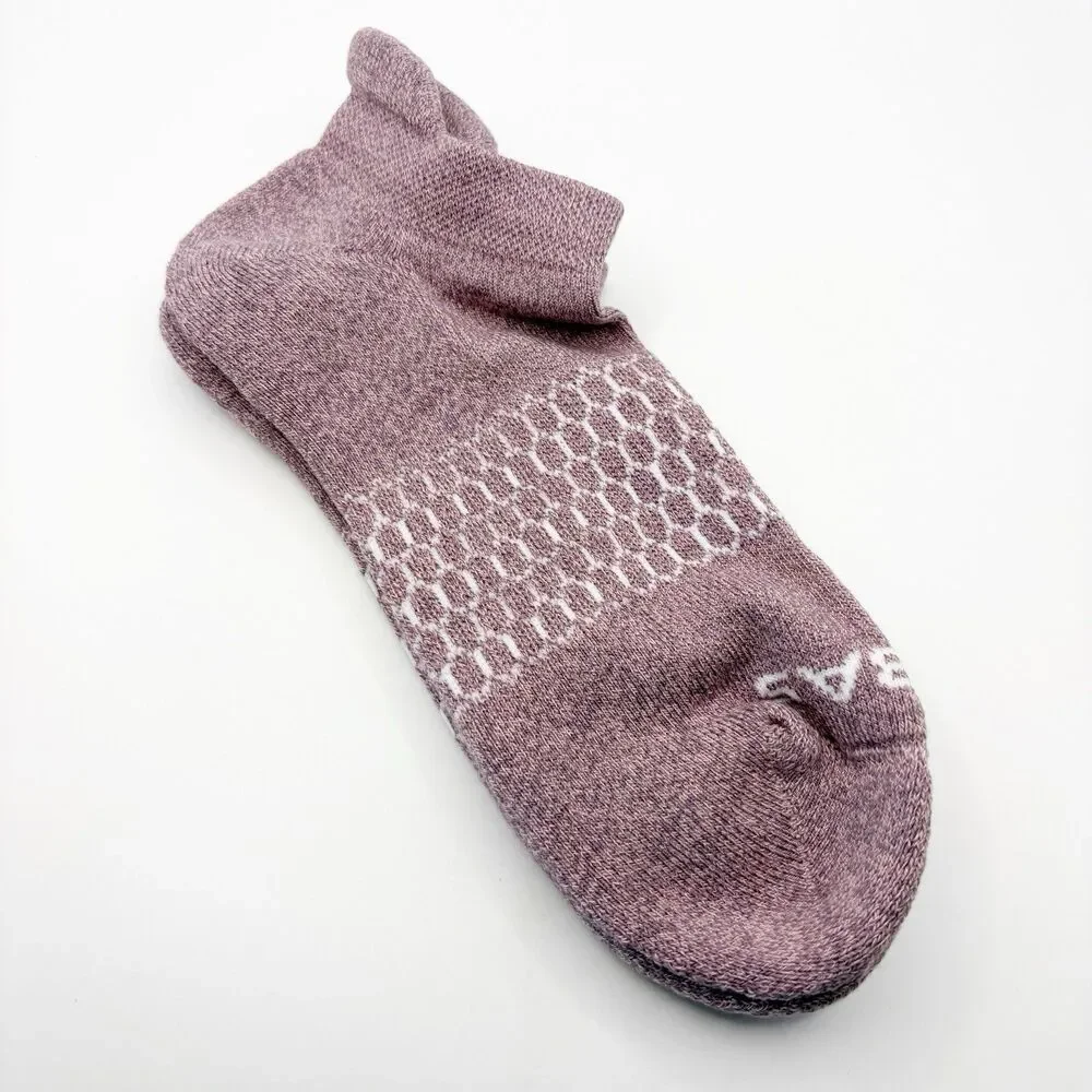 Bombas Solid Honeycomb Ankle Socks Purple 1 Pair Women Medium
